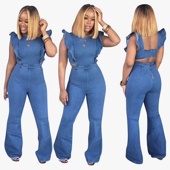 DENIM JUMPSUIT - Picture 6 of 7